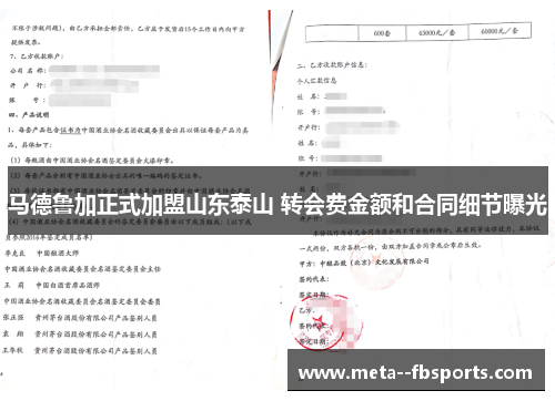 马德鲁加正式加盟山东泰山 转会费金额和合同细节曝光